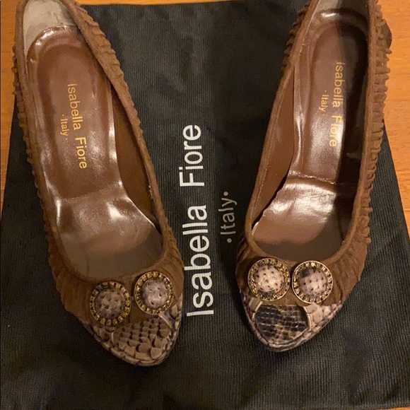 Isabella Fiore Brown Heels - Picture 1 of 11